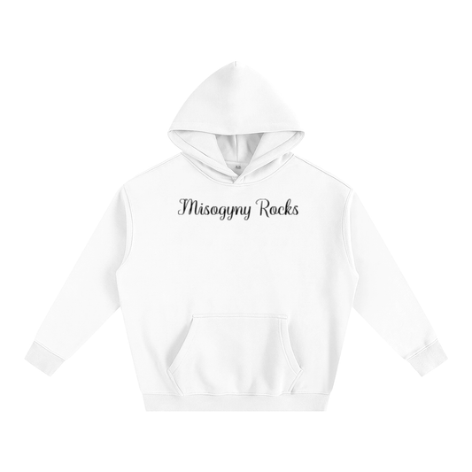 Oversized Fleeced Hoodie Misogyny Rocks (WHITE)